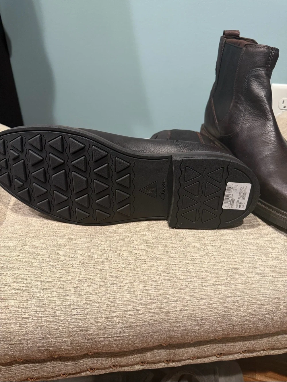 Brand New/Never Worn - Clarks Brown Leather Chelsea-Style Chukka Boots
